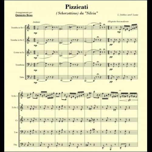 Brass Quintet "PIZZICATI" by L.Delibes