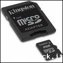 MICRO SD 2GB CON ADATTATORE KINGSTON, NUOVA GAR. 5 ANNI