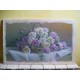 Quadro con fiori decorato in decoupage 50x30