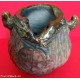 Vaso etrusco in ceramica Raku