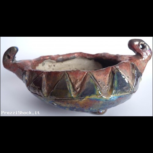 Ciotola Etrusca in ceramica Raku