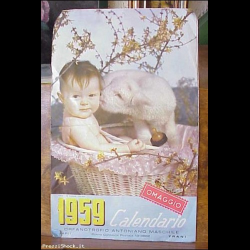 Italy vintage calendar 1959 calendario Antoniano Trani