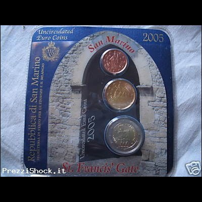 2005 San Marino - minikit 2 euro - 0,20 - 0,02 cent