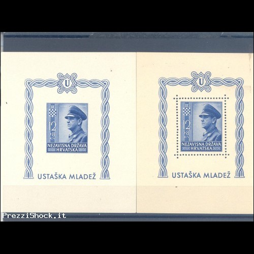 CROAZIA - Foglietto 6 + 6a - 1943