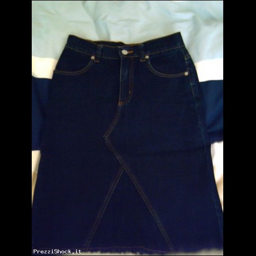 Gonna jeans Boosley, blu scuro, taglia 40, 60 cm