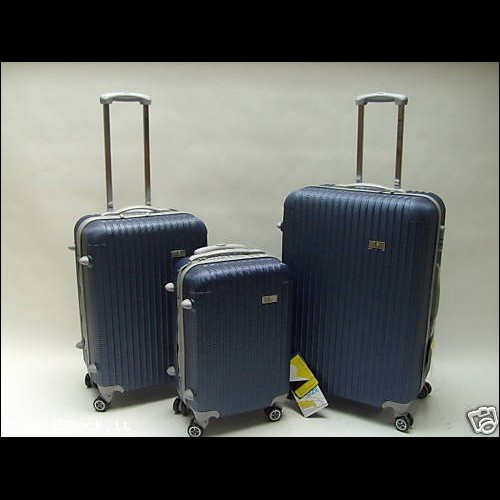 SET 3 VALIGIE TROLLEY N ABS 4 RUOTE NUOVE RONCATO