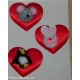 adesivi sticker scrapbooking peluche cuore pinguino topo con