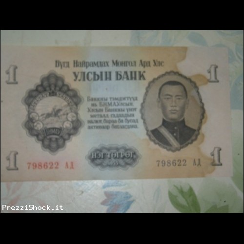 banconota da 1 tugrik (mongolia)