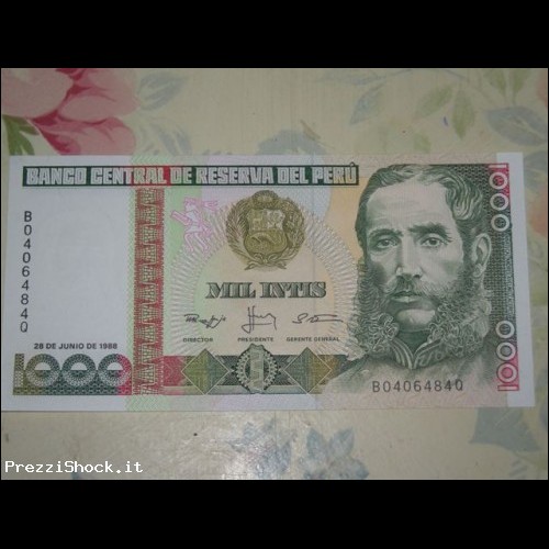 banconota da 1000 intis (peru')