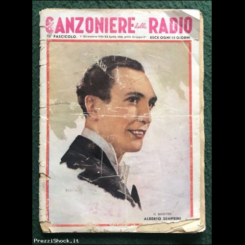 Rivista CANZONIERE DELLA RADIO N 25 1941 - Alberto Semprini
