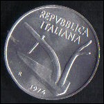 ITALIA REPUBBLICA 1974 - 10 LIRE italma - FDC