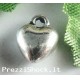 CUORE CIONDOLO HEART PORTAFORTUNA ARGENTO TIBETANO 10mm