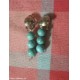 orecchini a clips con perle tipo turchese