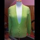 MAGLIA VERDE ACIDO IN LANA LAVORATA A MANO
