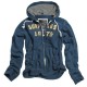 Felpa cappuccio tascone blu L