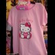 T-Shirt HELLO KITTY Sanrio rosa taglie S M L