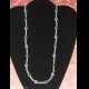 COLLANA DI PERLE IN VETRO VERDE E CRISTAL FATTA A MANO