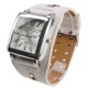 orologio con quadrante bianco fascia bianca