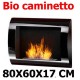 CAMINETTO BIOETANOLO BIOCAMINO A PARETE XL ROSSE E NERO