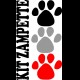 Stickers tuning, adesivo prespaziato zampette (ben 18 pezzi)