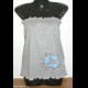 top maglia elasticizzato delfini dipinto a mano