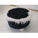 Pouf in struttura legno e rivestito in velluto colore nero