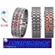 OROLOGIO UOMO DONN ACCIAIO SAMURAI LED ROSSI,ASTUCCIO REGALO