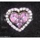 ANELLO ARGENTO CUORE CON ZIRCONI ROSA CENTRALI E TONDI