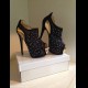 NOVITA' scarpa tacco elegante tronchetto nero con swarovski