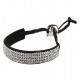 Corea Style doppia fila Velvet Bracciale cristallo
