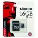 Micro SD 16 GB + Adattatore a SDKingstone SHDC