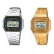 OROLOGIO A-159W Unisex Vintage Retr metallo oro argento f91