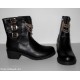 STIVALETTI ANFIBI DONNA CON FIBBIE E CATENE ORO