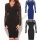 Vestito donna corto vestitino mini abito Pizzo Sexy Elegante