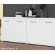 Mobile multiuso soggiorn -ufficio casa colore bianco 4  ante