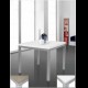 Tavolo 90x90/180 struttura metallo piano larice grigio