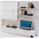 PARETE ATTREZZATA  IN LEGNO COLOR  BIANCO FRASSINATO