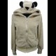 FELPA GIACCA MODA  DA DONNA/RAGAZZA CAPPUCCIO FORMA PANDA