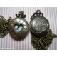 Collana CON OROLOGIO PICCOLO A CIPOLLA  CUORE + 2 BATT