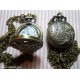 Collana CON OROLOGIO PICCOLO CIPOLLA  guscio floreale + BATT