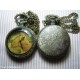 Collana CON OROLOGIO A CIPOLLA  VETRO FUME' +  2 BATT.