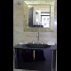 mobile bagno in cristallo nero
