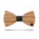 Papillon in legno di rovere con nodo in pelle idea regalo