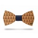 Papillon in legno MARINE con nodo in pelle idea regalo