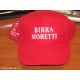 BERRETTO UNIVERSALE CON VISIERA ROSSO LOGO BIRRA MORETTI
