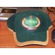BERRETTO UNIVERSALE VELLUTO VISIERA VERDE LOGO BRAND BIER
