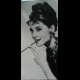 audrey hepburn quadro 30x60 cm