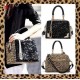 Nobile Leopard Paillette BORSA DARK HANDTASCHE SAC A MAIN 
