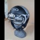 CASCO NAU N 350 DEMI JET COLORE NERO OPACO E ARGENTO TAGLIA 