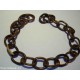 Collana a catena ovale ricavata da un bastone di legno Suar